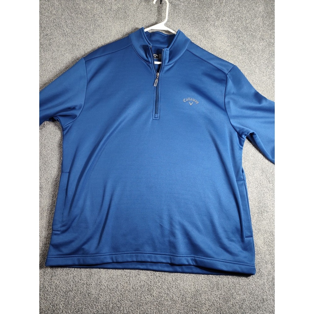 Callaway Golf 1/4 Zip Long Sleeve Pullover Men's Large Black Micro Fleece Lined